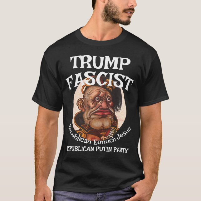 Camiseta Trump Fascist ICE GESTAPO SS STORM TROOPER JESUS (Frente)