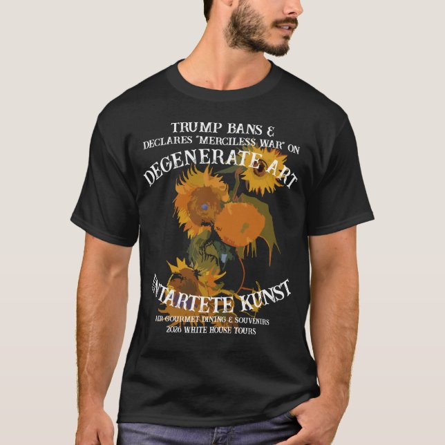 Camiseta Trump Fecha Museus de Arte em Todo Lugar (Frente)