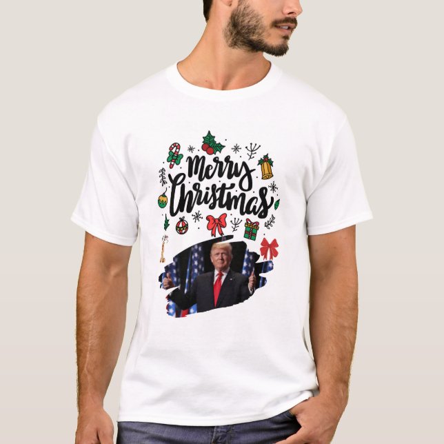 Camiseta Trump Feliz Natal (Frente)