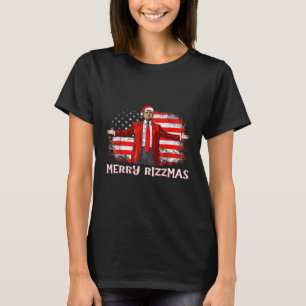 Camiseta Trump Feliz Rizzmas Engraçado Dança Humorística Ch