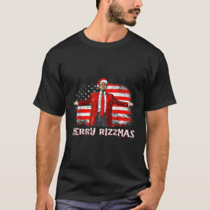 Camiseta Trump Feliz Rizzmas Engraçado Dança Humorística Ch