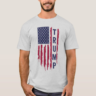 Camiseta Trump Flag Tee" - Apoiante Patriótico