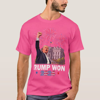 Camiseta Trump Ganhou 2024 Presidente 47 Da Casa Branca Don
