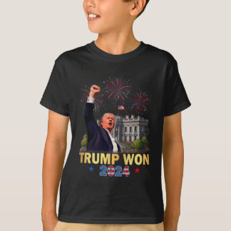 Camiseta Trump Ganhou 2024 Presidente 47 Da Casa Branca Don