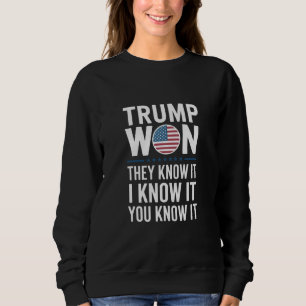 Camiseta Trump Ganhou Eles Sabem Disso 2024 47º Presidente