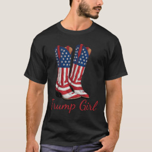 Camiseta Trump Girl American Flag Vote Trump Girl Republica