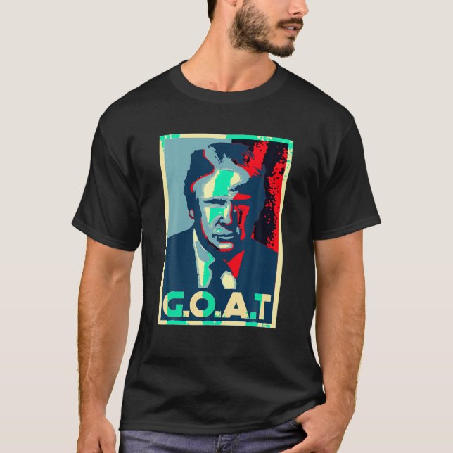 Camiseta Trump GOAT Médio Finger Voltarei à Eleição 202 (Frente)