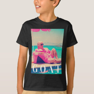 Camiseta Trump Goat Summer 2024 Retro Funny Pink Donald Tru