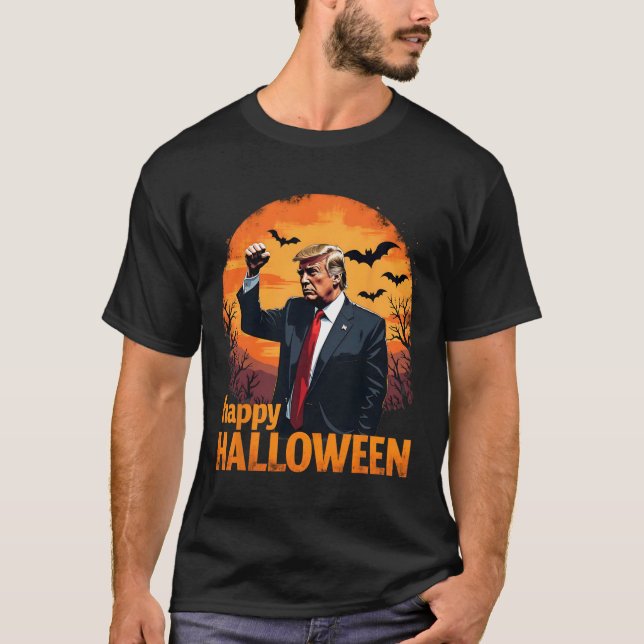 Camiseta Trump Happy Halloween Trump Vance Usa Trump Hallow (Frente)