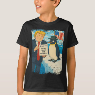 Camiseta Trump Impõe Tarifa Pinguim Anime Política Meme D