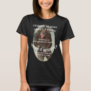 CAMISETA TRUMP LÉSBICAS ENFERMEIRAS ESTUDANTES ASIÁTICAS NO