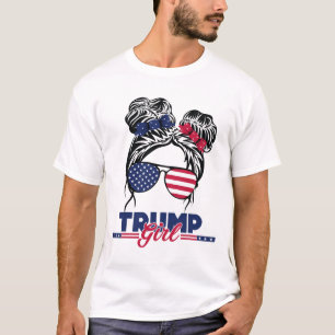 Camiseta Trump Mãe Inauguration Day 2025 Messy Bun American