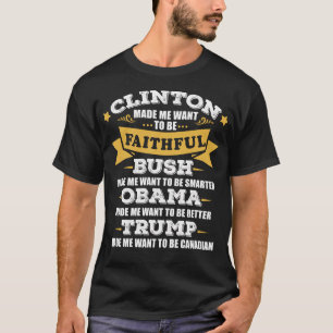 Camiseta Trump Me Faz Querer Ser Canadense Engraçado Anti T