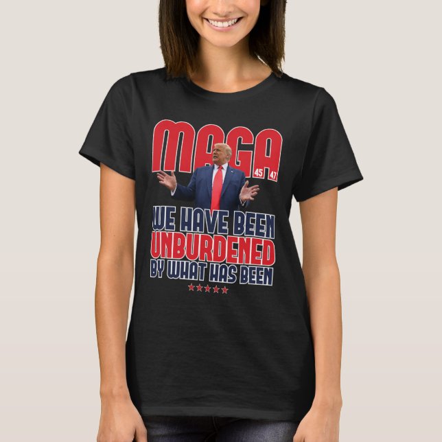 Camiseta Trump Mega 2024 47º presidente sem ônus Meme Des (Frente)