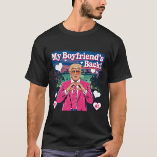 Camiseta Trump Meu Namorado Ck Dia dos Namorados Rosa 45 47