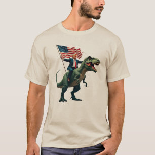Camiseta Trump Montado num T-Rex - Mantenha a Amér