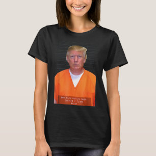 Camiseta Trump Mug Shot Range Jumpcase Parody Atrás dos Bar