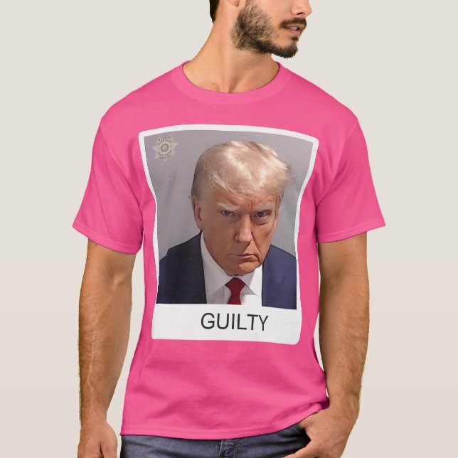 Camiseta Trump Mugshot Guilty (Frente)