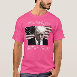 Camiseta Trump Mugshot Maga Trump Legend Trump A Legenda T