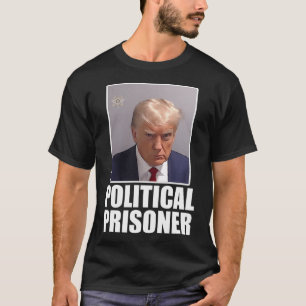 Camiseta Trump Mugshot Prisioneiro Político