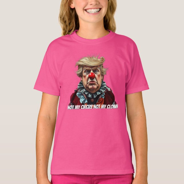 Camiseta Trump: "Não Meu Circo, Não Meu Palhaço" (Frente)