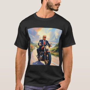 Camiseta Trump no Motorcycle BeauBela Road América dos EUA