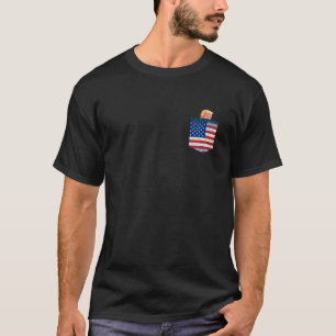 Camiseta Trump No Seu Bolso Engraçado Trump 2024 Peeking Po