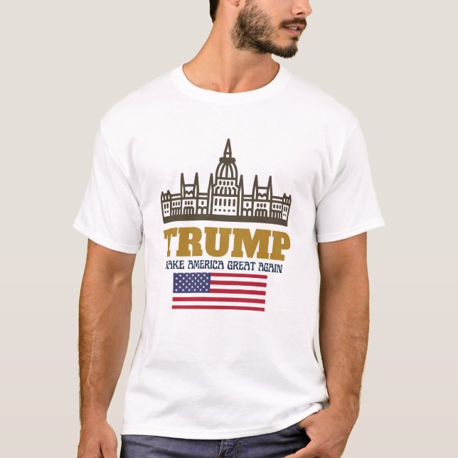 Camiseta Trump Novamente 2025 – Presente de Declaração Ousa (Frente)