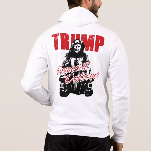 Camiseta Trump o democrata destruidor - humor Design gráfic (Verso)