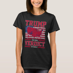 Camiseta Trump O Verdicto Verdadeiro Supere A Inauguração D
