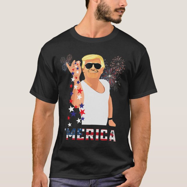 Camiseta Trump Outfits 2024 Presidente Eleitoral Americano  (Frente)