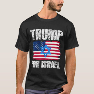 Camiseta Trump Para Israel Republicano Judeu Judeus Donald