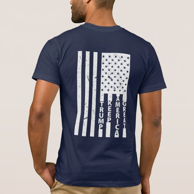Camiseta Trump para o presidente 2020 Keep America Excelent (Verso)