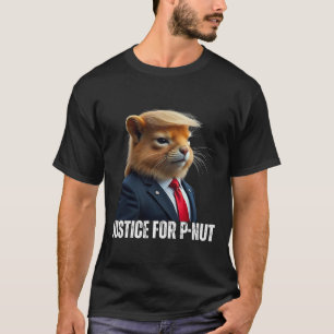Camiseta Trump Para P-nut O Esquilo Justiça Para Amendoim T