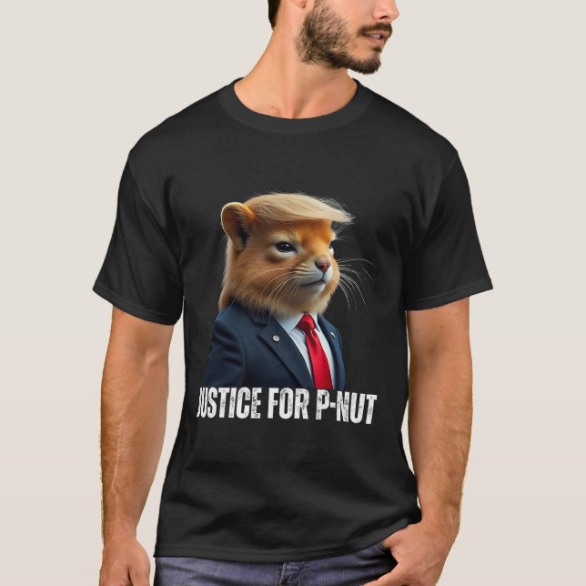 Camiseta Trump Para Porca-Porca Justiça De Esquilo Para Pea (Frente)