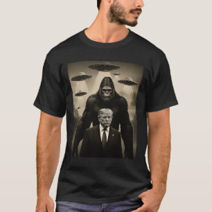 Camiseta Trump Pé Grande Ufo Encontro Alien Invasão Uap Div