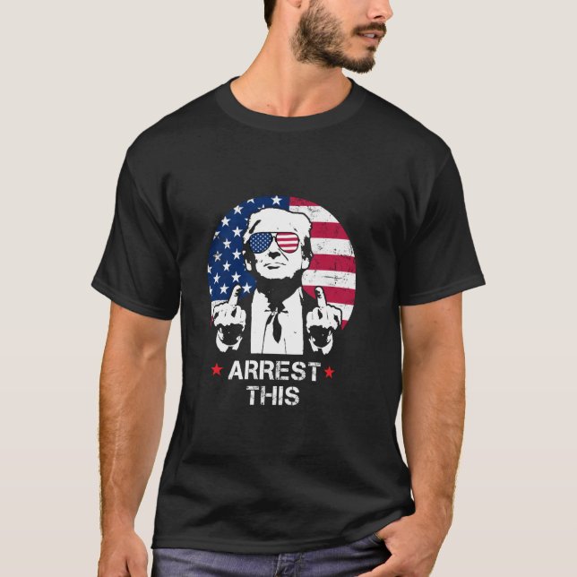 Camiseta Trump Prende Esta Engraçada Trump 2024 T Shirt (Frente)