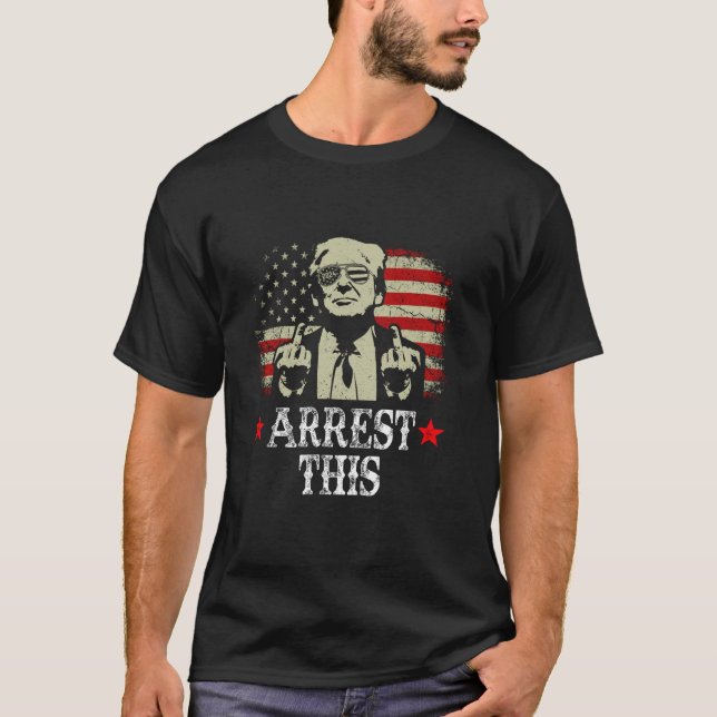 Camiseta Trump Prende Este Engraçado Trump 2024 Condenado F (Frente)