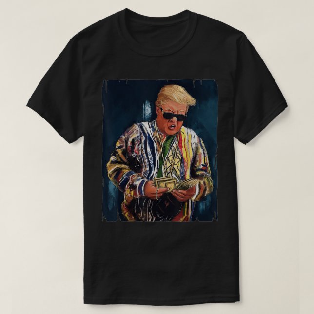 Camiseta Trump President counting money Funny  (Frente do Design)