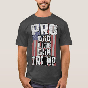 Camiseta Trump Pro God Life Gun Trump 2020