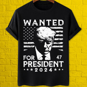 Camiseta Trump queria o presidente 2024 Nunca se render