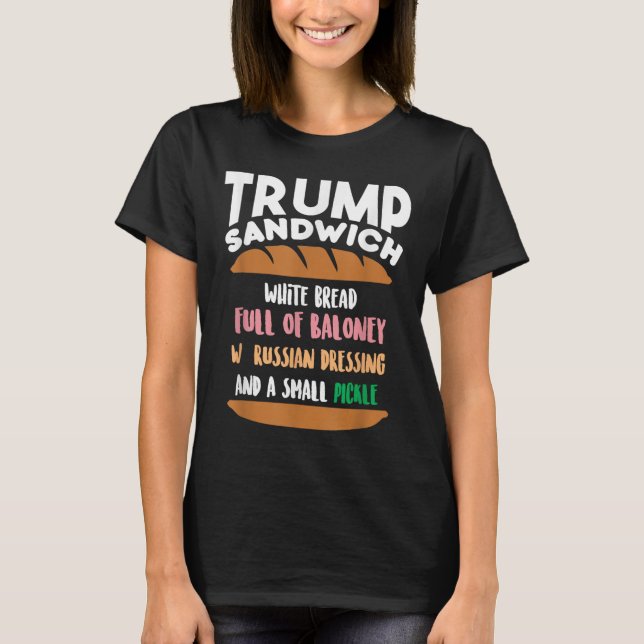 Camiseta Trump Sandwich Impeachment Funny (Frente)