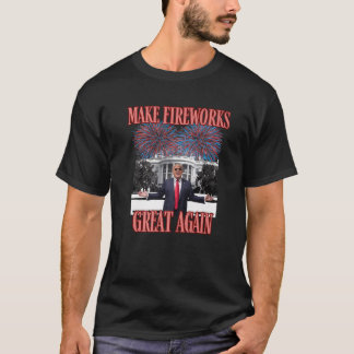Camiseta TRUMP Sarcástico FAZ FOGOS DE FOGO EXCELENTE NOVAM