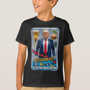 Camiseta Trump Satire Sobrevivido à Recessão Conjunto de Aç