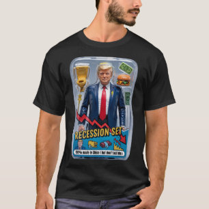Camiseta Trump Satire Sobrevivido à Recessão Conjunto de Aç
