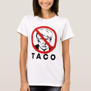Camiseta Trump Sempre Desiste Piada Engraçada de Taco Retro