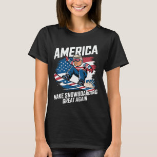 Camiseta Trump Snowboard EUA - Faça o Snowboard Ser Grande