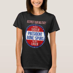 Camiseta Trump Sucker Perdido Nós Respeitamos O Nosso Milit