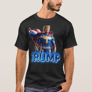 Camiseta Trump Super-Herói: Design Poder Patriótico 2025