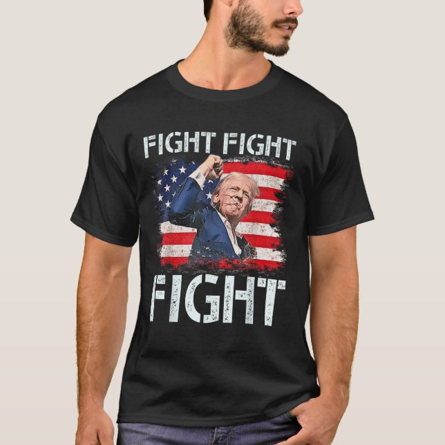 Camiseta Trump Survivor Fight Trump Shirt 2024 Que Você Per (Frente)